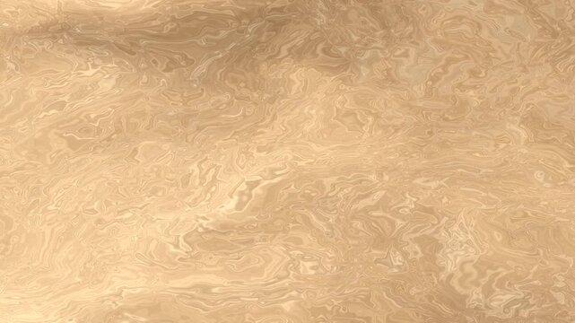 Golden beige abstract liquid texture with swirling organic patterns for elegant design background