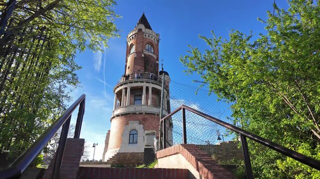 Famous steps on Gardos tower in Zemun, Belgrade, Serbia.