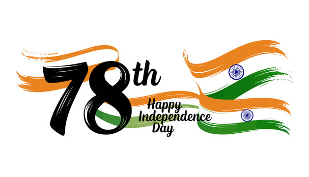 Independence Day India 78th anniversary celebration vector illustration