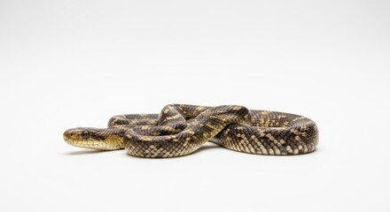 Obraz premium close up of a snake on white background