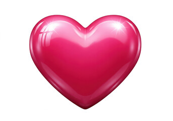 Fototapeta premium A vibrant red heart-shaped balloon floating against a white background isolated on transparent background