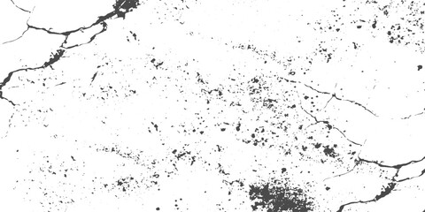 Naklejka premium Cracked Concrete Wall Texture with Dust Distress Grainy Grunge Effect, Abstract Black and White Damaged Rusty Scratch Wall Background Vector Design.