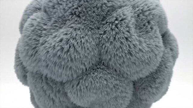 Abstract Fuzzy Sphere Macro 3D Render