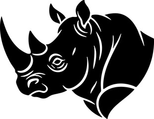 Fototapeta premium Stylized Rhinoceros Head Vector Illustration