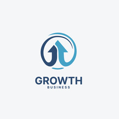Obraz premium Up Arrow Logo Template Illustration Design Business