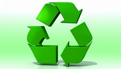 Obraz premium Green Recycling Symbol Illustration – Eco Visual for Editorial, Lifestyle, or Sustainability Branding Themes