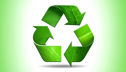 Obraz premium Green Recycling Symbol Illustration – Eco Visual for Editorial, Lifestyle, or Sustainability Branding Themes