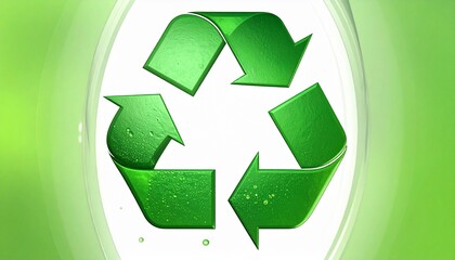 Obraz premium Green Recycling Symbol Illustration – Eco Visual for Editorial, Lifestyle, or Sustainability Branding Themes