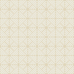 Geometric Art Deco wallpaper cream gold patterned. Golden lines on a cream-colored background. Timeless and elegant design for textiles and home d&eacute;cor.	
