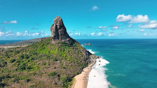Vista de Drone em Fernando de Noronha