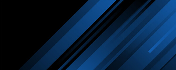 Fototapeta premium Banner background blue and black ,blue gradient.slash shape.vector.