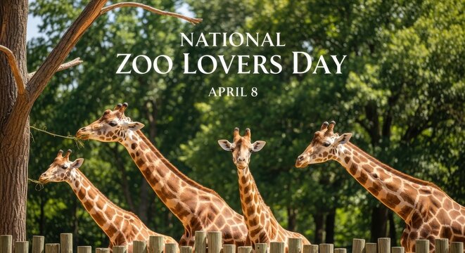 Giraffes celebrate National Zoo Lovers Day on April 8 at the zoo