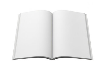 Fototapeta premium An open book with blank pages, ready to be filled with knowledge and ideas. isolated on transparent background