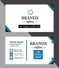 Obraz premium business card template, business card template with a modern design and blue accents