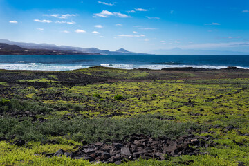 Gran Canaria, Spain. Las Palmas. The coastline at El Confital.