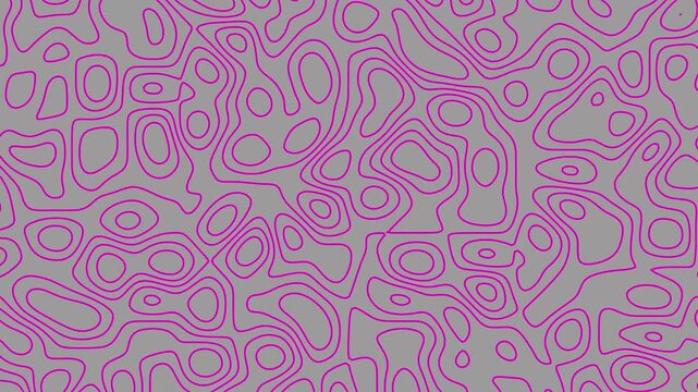 A pink and gray abstract topographic map pattern