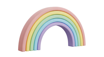 Fototapeta premium Rainbow wooden toy