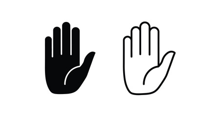 Obraz premium Hand gestures: stop and go symbols Vector