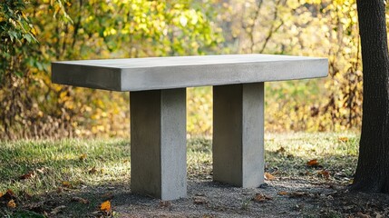 Fototapeta premium minimalist concrete garden table .