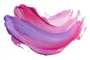 Abstract close-up shows thick, layered strokes of pink, purple, and magenta paint