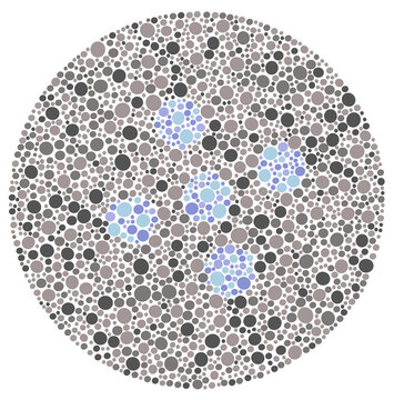 Blue and Yellow Five Dots Vector for Tritanopia Color Blindness Detection

Description: Specialized vision screening vector featuring five distinct dots in cold blue and vibrant yellow palettes, 