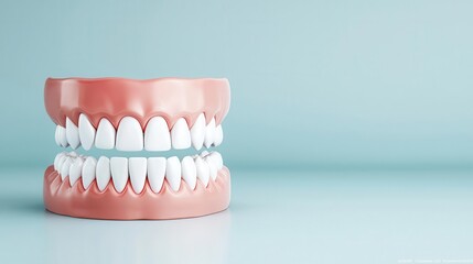 Obraz premium Crosssection of human mouth with labeled dental anatomy, dental health, scientific education concept
