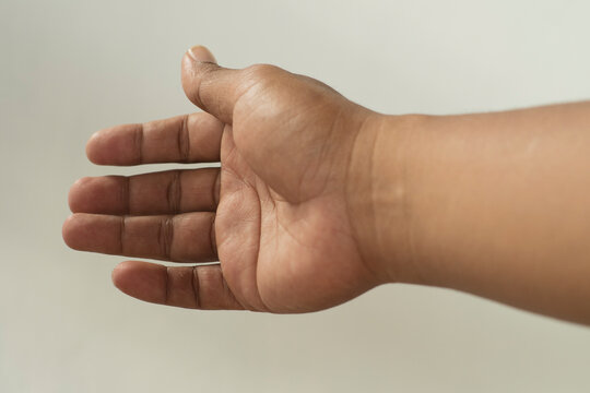 Close‑Up of Hand Inviting Gesture Isolated on White Background