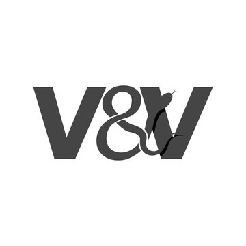 V&V snake logo icon isolated on white background