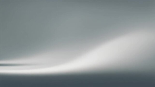 Smooth gray gradient background with soft white light curve motion smooth background abstract