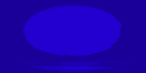 Abstract blue oval shape with textured edges and a gradient effect