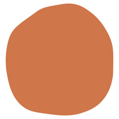 A large orange blob on a pure for design and artistic use