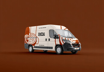 Commercial Delivery Van Mockup