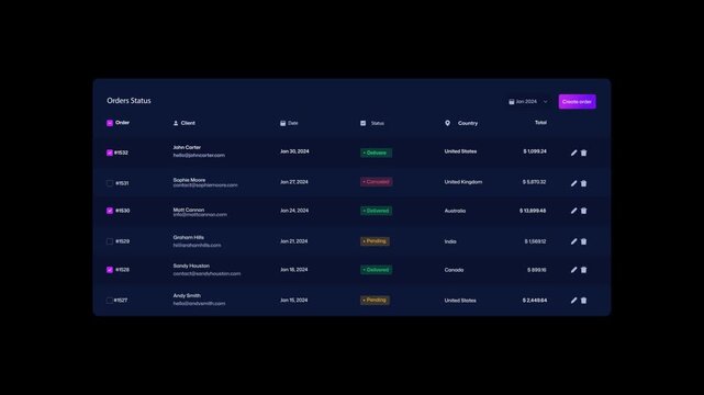 vector illustration of a set of digital buttons