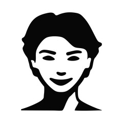 Smiling Boy Face Character Icon