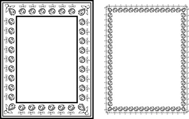 Obraz premium vector frames black on a white background