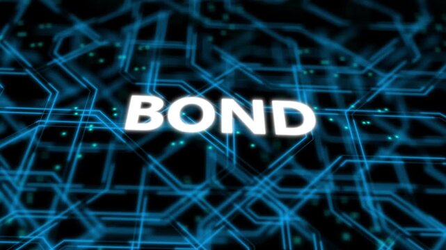 Digital bond issuance and blockchain settlement platform with global investment strategy, financial securities trading and distributed ledger technology concept