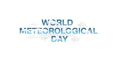 Obraz premium World Meteorological Day with clouds and wind