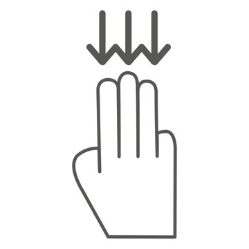 3x swipe down gesture icon