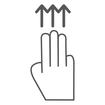 3x swipe up gesture icon