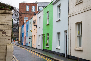 Fototapeta premium Colourful Houses in Kensington Mews London Residential Street