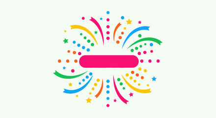 Obraz premium Colorful Confetti Explosion with Blank Space for Text