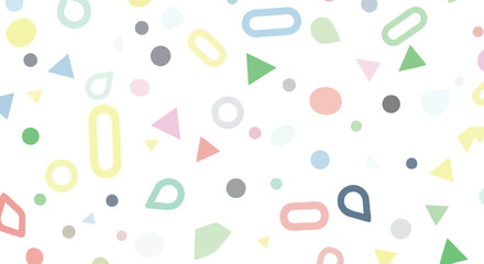 Abstract Geometric Shapes Vector Background with Modern Minimal Design in Pastel Colors. Ideal for Banners, Posters, Social Media, and Web Templates