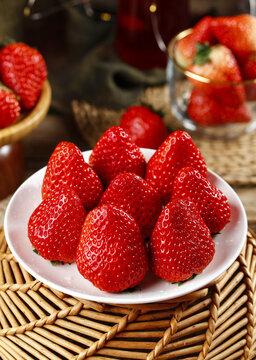 Fresh Strawberries Still Life with Milk - Rich in Vitamins Healthy Food Photography