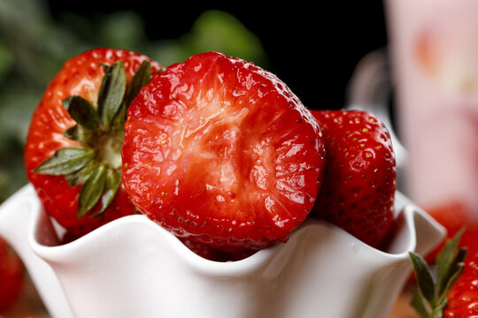 Fresh Ripe Strawberries Rich in Vitamins and Healthy Nutrition