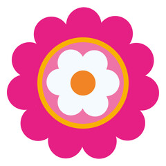 Magenta flower icon 3