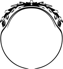Black laurel wreath vector