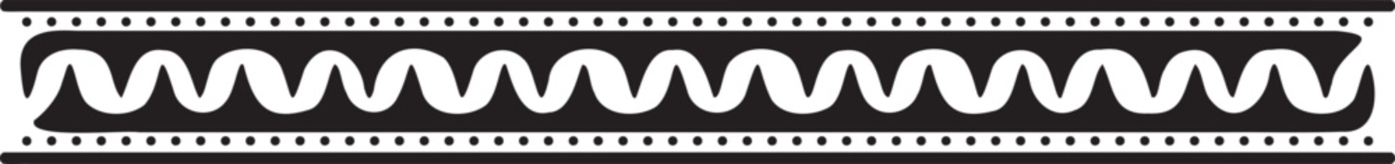 Vector wavy line border decoration