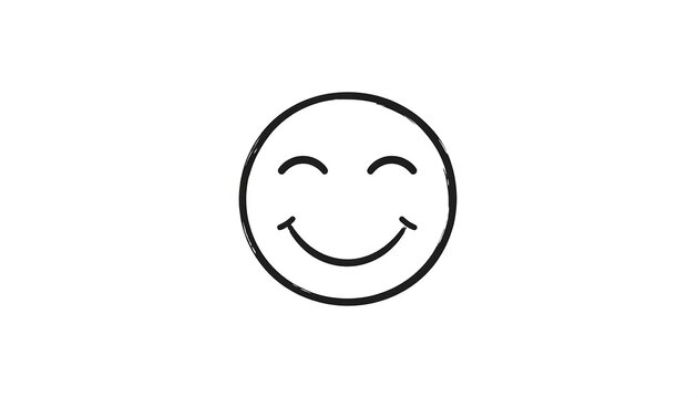 Simple Smiling Face Icon for Positive Emotions and Feedback.