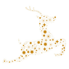 Starflakes form reindeer © Vexels