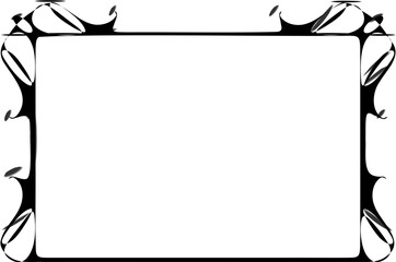 Black abstract frame border vector